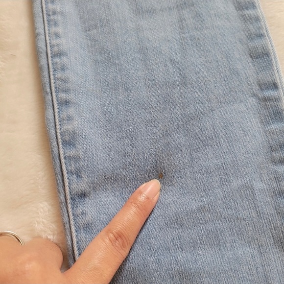 PAIGE Verudgo Ankle Raw Hem Washed Blue Jeans Size 31 - Picture 10 of 11